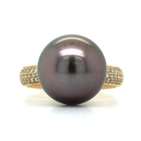 18K Yellow Gold Tahitian Pearl Ring