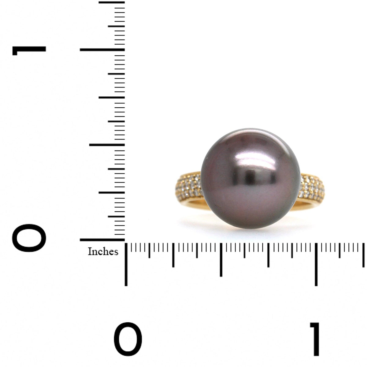 18K Yellow Gold Tahitian Pearl Ring