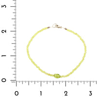 Sterling Silver Peridot Beaded Bracelet