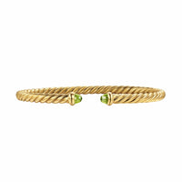 Cablespira® Flex Bracelet 18K Yellow Gold with Peridot, 4mm
