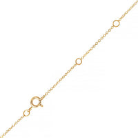 14K Yellow Gold Round Peridot and Diamond Halo Pendant Necklace
