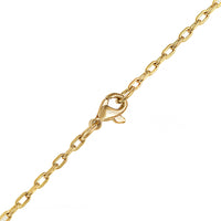 18K Yellow Gold Bezel Set Cushion Cut Peridot Pendant Necklace