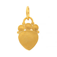 24K Yellow Gold Tourmaline and Diamond Charm