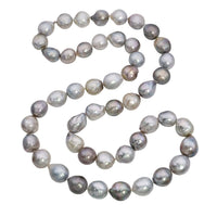 Eclat Jewels 18K White Gold Multi Colored Baroque Pearl Necklace