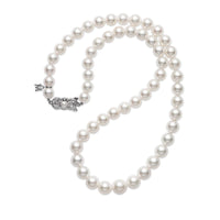 Mikimoto 18K White Gold Akoya Cultured Pearl Graduated Strand Necklace