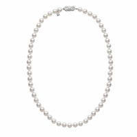 Mikimoto 18K White Gold Akoya Pearl Necklace
