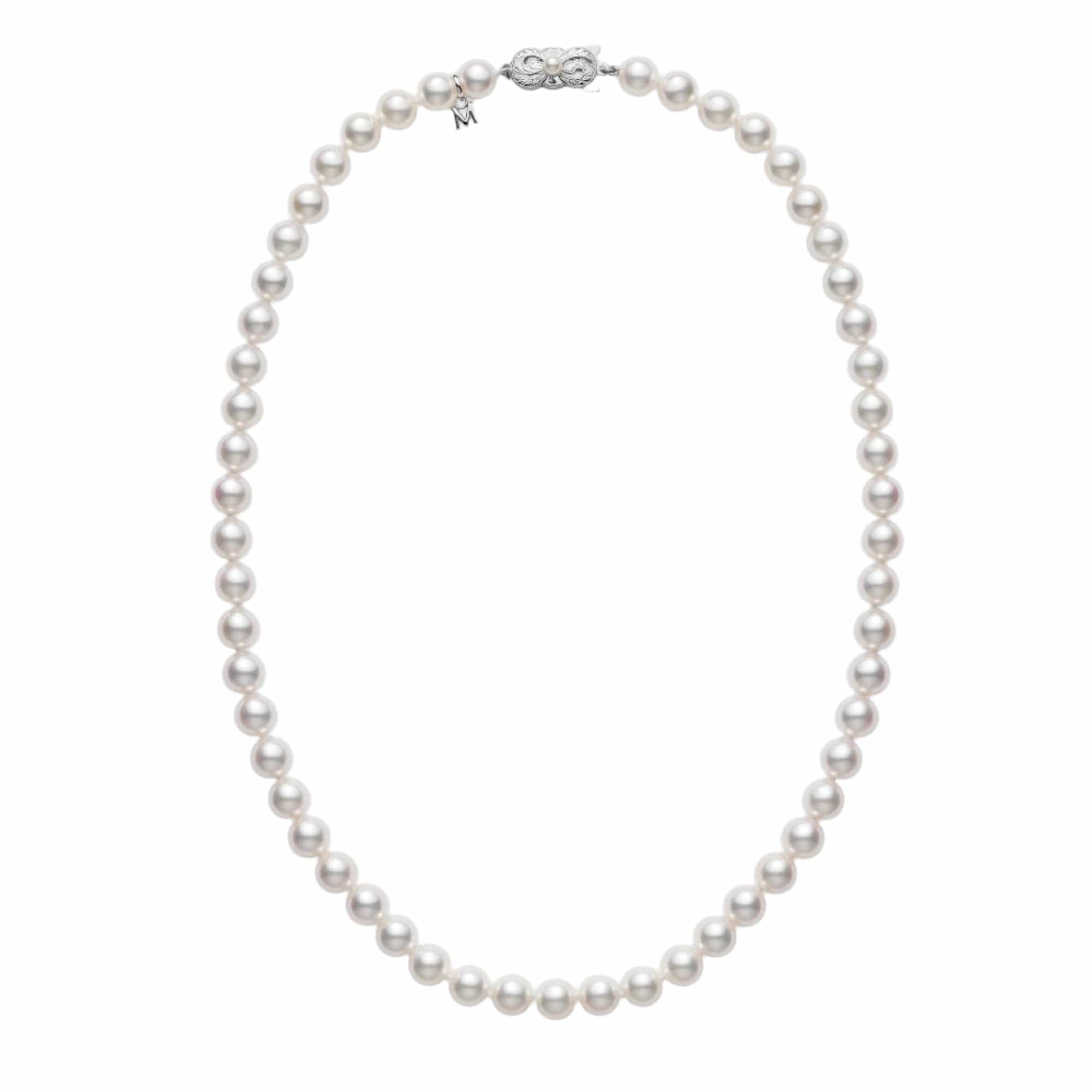 Mikimoto 18K White Gold Akoya Pearl Necklace