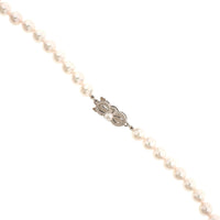 Mikimoto 18K White Gold, Akoya Pearls, and Diamond Necklace