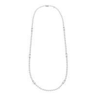 Mikimoto 18K White Gold White South Sea and Akoya Pearl 37" Necklace