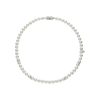 Mikimoto 18K White Gold Akoya Pearl and Diamond Rondell Necklace