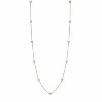 Mikimoto 18K Yellow Gold Akoya Pearl Tin Cup Necklace