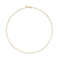Pearl Classics Station Necklace 18K Yellow Gold, 3.5mm