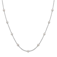 Mikimoto 18K White Gold Akoya Pearl Tincup Style Necklace