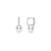 Mikimoto 18K White Gold Akoya Cultured Pearl Earrings