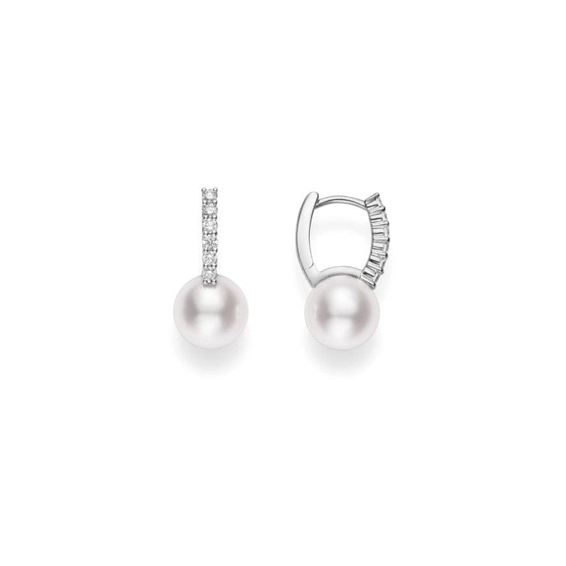 Mikimoto 18K White Gold Akoya Cultured Pearl Earrings