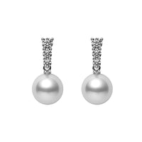 Mikimoto 18K White Gold Akoya Cultured Pearl Earrings