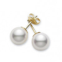 Mikimoto 18K Yellow Gold Akoya Cultured Pearl Stud Earrings