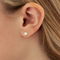 14K Yellow Gold Pearl Stud Earrings