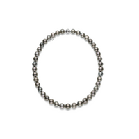 Mikimoto 18K White Gold Multi Tone Black South Sea Pearl Necklace