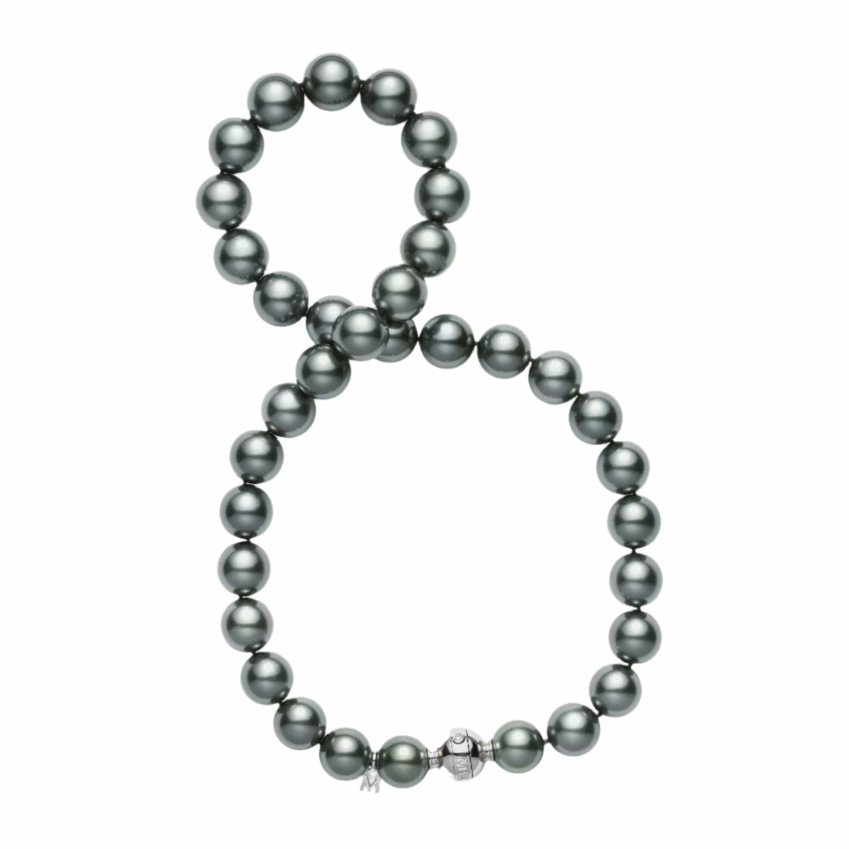 Mikimoto 18K White Gold and Black South Sea Pearl 16.25" Necklace