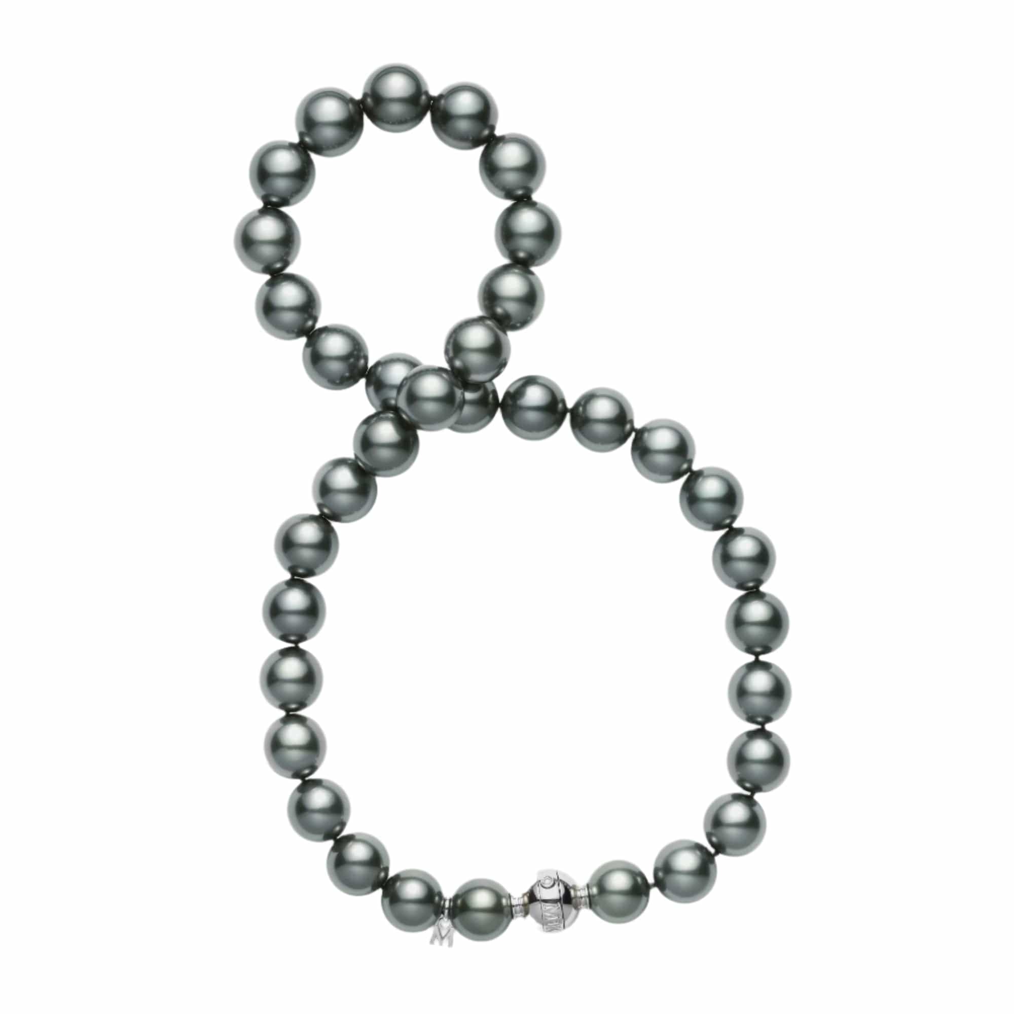 Mikimoto 18K White Gold and Black South Sea Pearl 16.25" Necklace