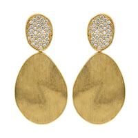 Marco Bicego Pezzi Unici 18K Yellow Gold Aquamarine and Diamond Drop Earrings
