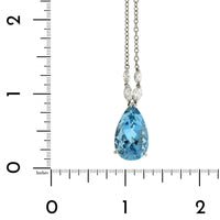 Oscar Heyman Platinum Pear Shape Aquamarine Pendant