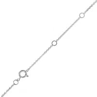 14K White Gold Round Aquamarine and Diamond Halo Pendant Necklace