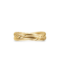 Crossover Two Row Ring 18K Yellow Gold with Diamonds, 5mm
