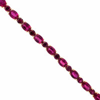 Bayco 18K Rose Gold Oval and Round Ruby Bracelet