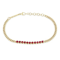 Zoe Chicco 14K Yellow Gold Ruby Segment Tennis Bracelet