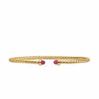 Micro Cablespira® Flex Bracelet 18K Yellow Gold with Rubies, 2.6mm