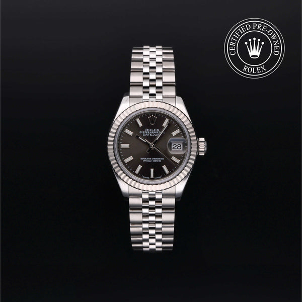 Rolex Certified Pre-Owned Lady-Datejust in 28 mm, Stainless Steel and white gold 279174 watch available at Long's Jewelers.