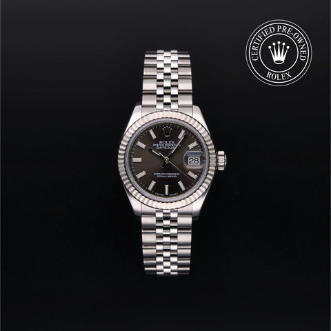 Rolex Certified Pre-Owned Lady-Datejust in 28 mm, Stainless Steel and white gold 279174 watch available at Long's Jewelers.