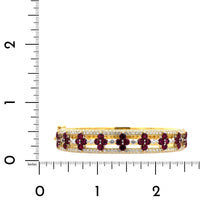 18K Yellow Gold Ruby and Diamond Bangle Bracelet