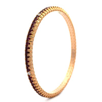 Zydo 18K Rose Gold Ruby and Diamond Single Row Stretch Bracelet
