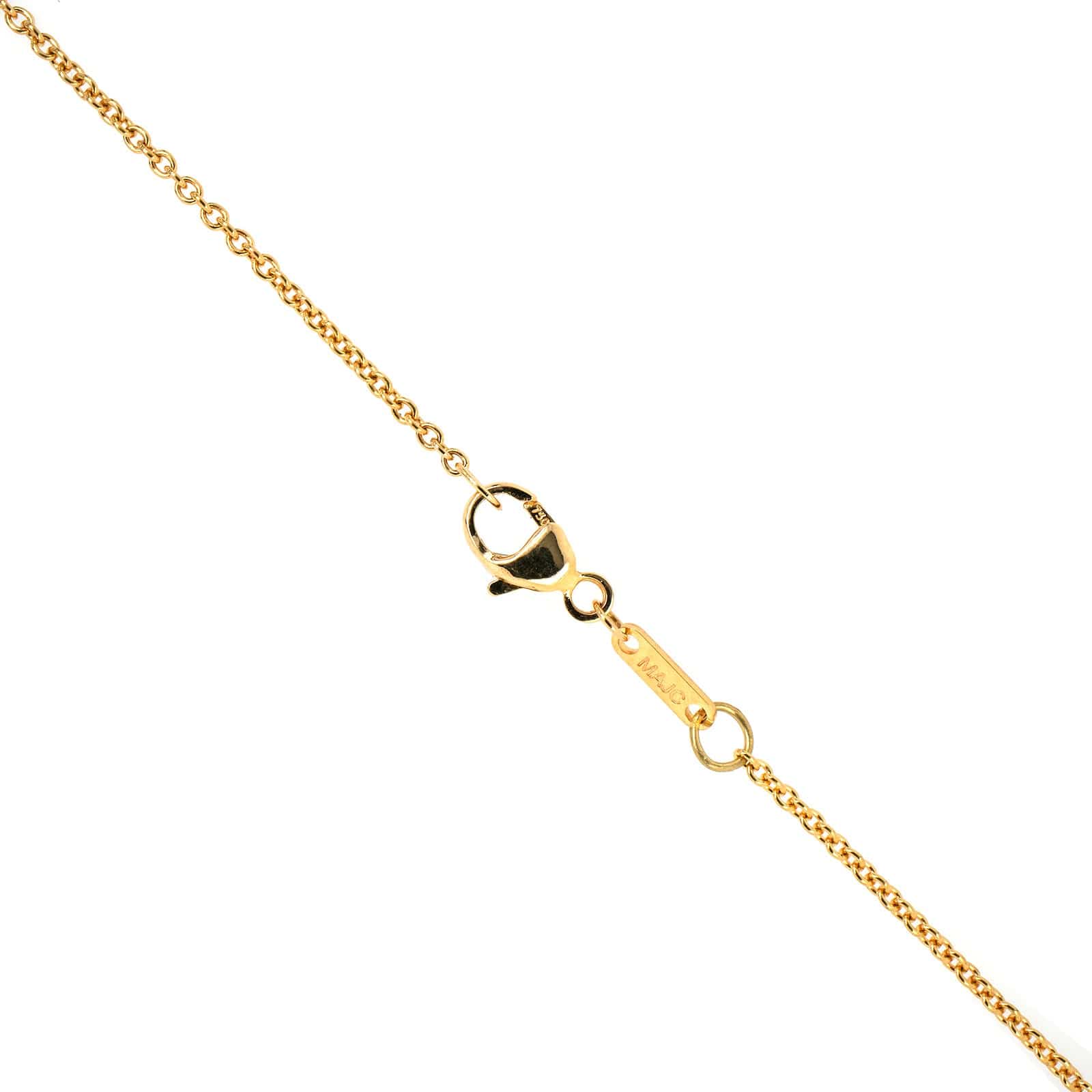 18K Yellow Gold Ruby & Diamond By The Yard Necklace