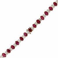 Oscar Heyman Platinum Ruby & Diamond Alternating Necklace