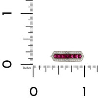 18K White Gold Ruby and Diamond Ring