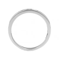 18K White Gold Round Diamond and Ruby Channel Set Band