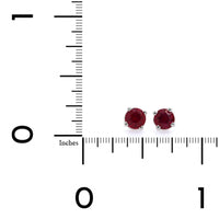 18K White Gold Ruby Stud Earrings