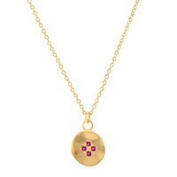 Adel Chefridi 18K Yellow Gold Four Star Charm Wave Pendant