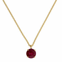 18K Yellow Gold Ruby Necklace