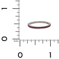 18K White Gold Shared Prong Ruby Ring