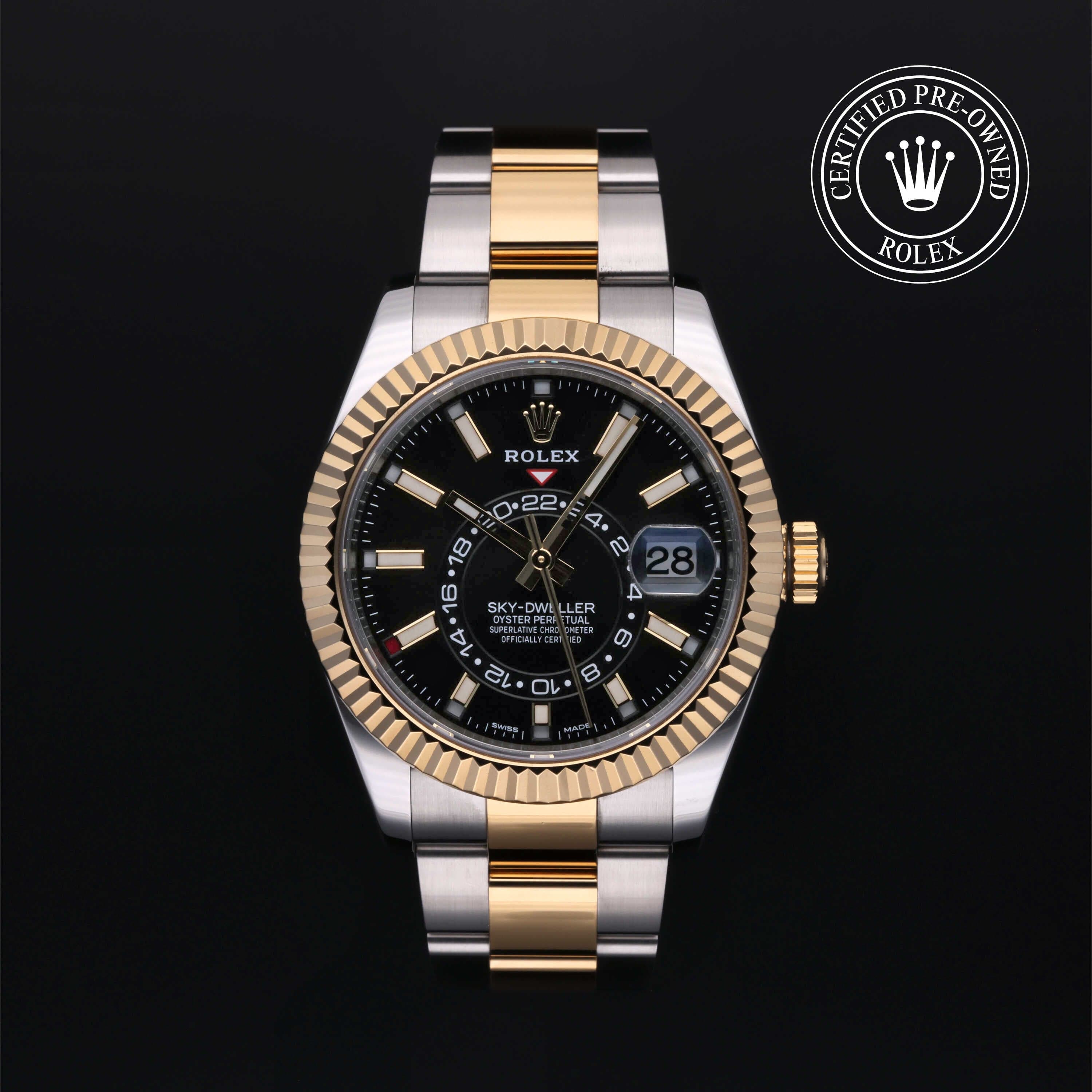 Rolex Certified Pre-Owned Sky-Dweller in Oyster, 42 mm, Stainless steel and yellow gold 326139