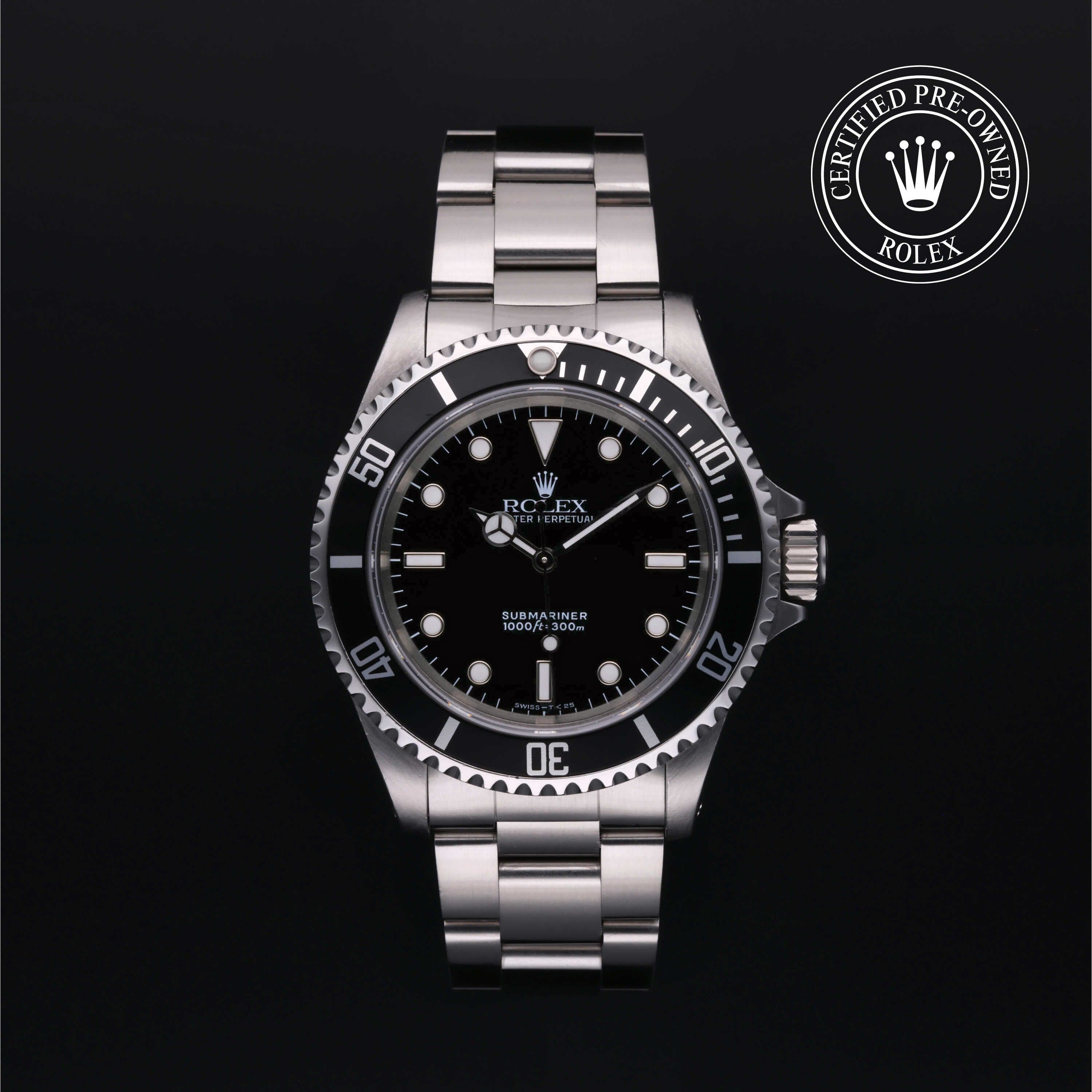 Rolex Certified Pre-Owned Submariner in Oyster, 40 mm, Stainless Steel 14060 watch available at Long's Jewelers.