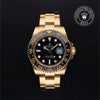 Rolex Certified Pre-Owned GMT Master II in Oyster, 40 mm, 18k yellow gold 116718LN watch available at Long's Jewelers.