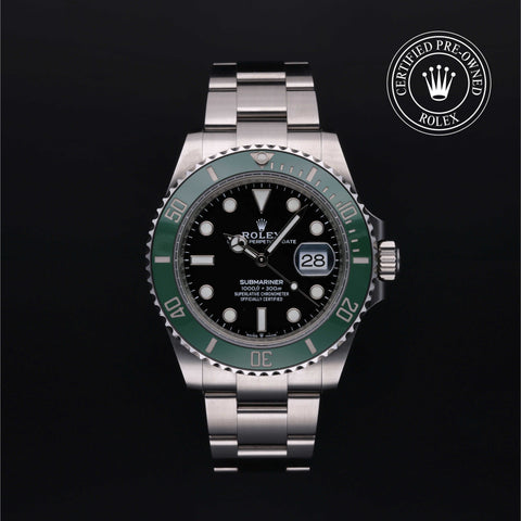 Rolex Certified Pre-Owned Submariner in Oyster, 41 mm, Stainless Steel 126610LV watch available at Long's Jewelers.