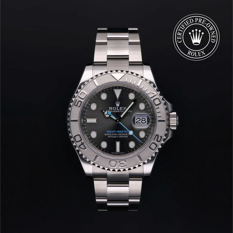 Rolex Certified Pre-Owned Yacht-Master in Oyster, 40 mm, Stainless steel and platinum 116622 watch available at Long's Jewelers.