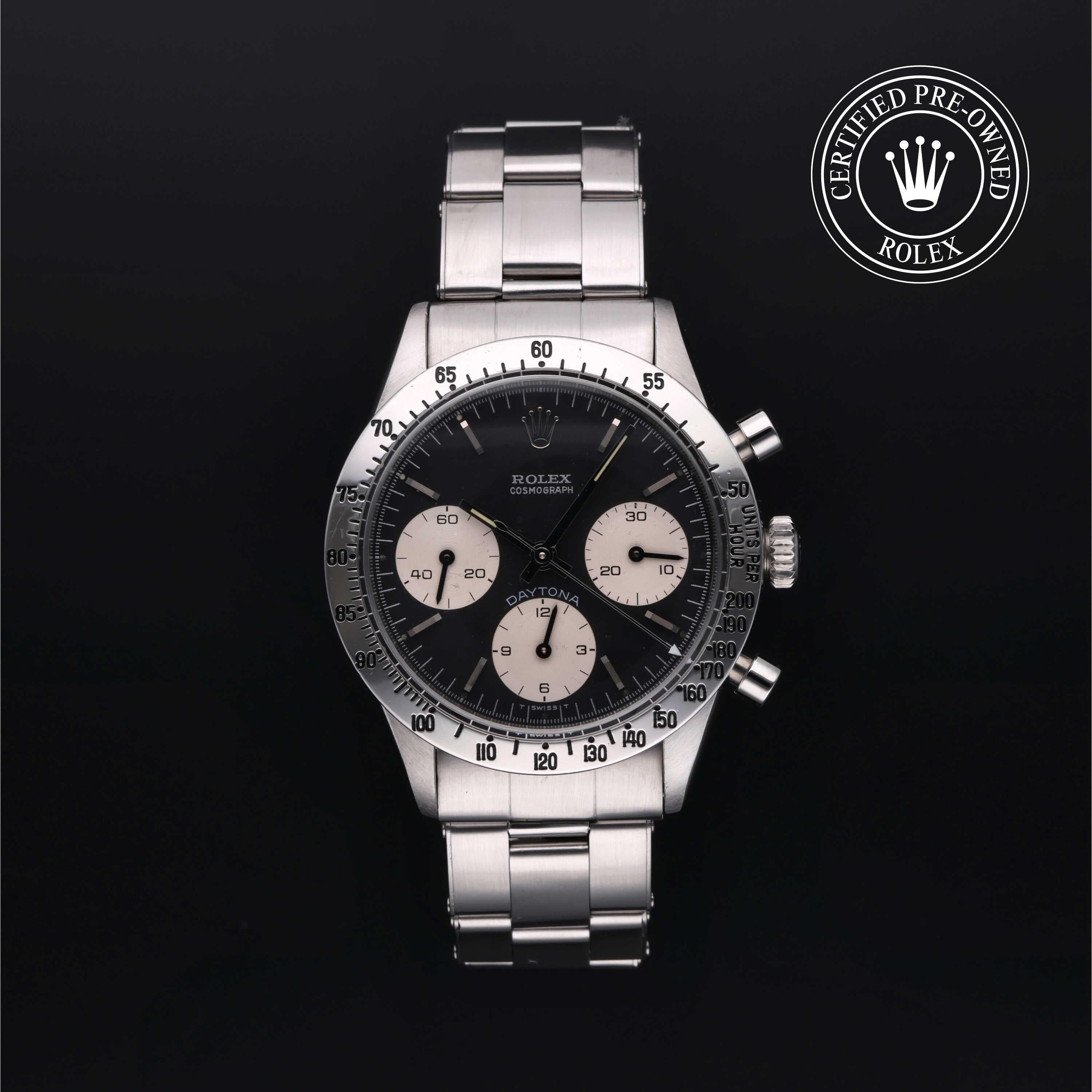Rolex Certified Pre-Owned Cosmograph Daytona in Oyster, 37 mm, Stainless Steel 6262/0 watch available at Long's Jewelers.